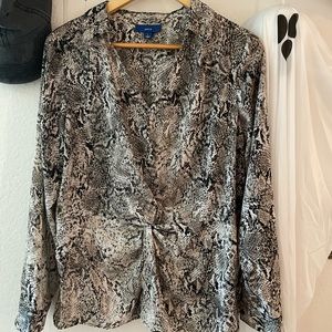 Fun Snakeskin Pattern Office Blouse!